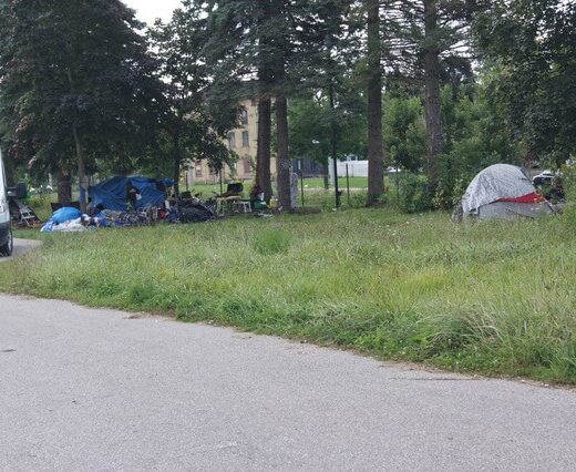 homeless tents